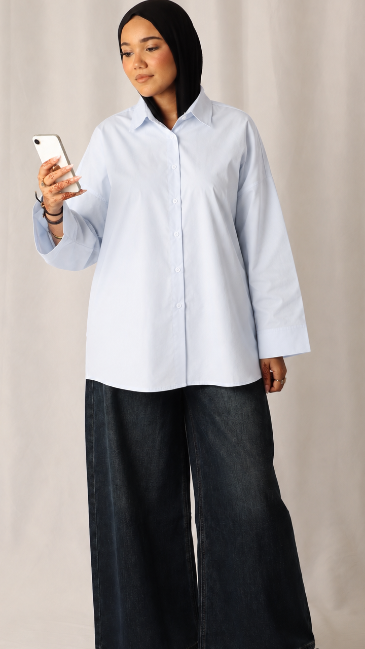 Chemise Oversize Bleue