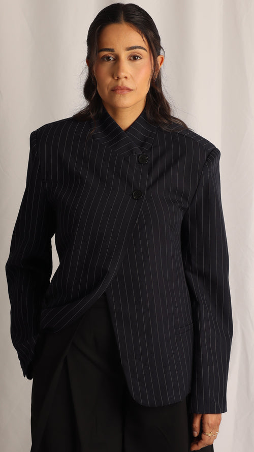Blazer Asymétrique - Marine